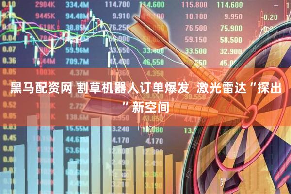 黑马配资网 割草机器人订单爆发  激光雷达“探出”新空间